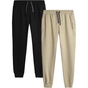 imageSpyder Mens Active Jogger Sweatpants  2 Pack Athletic Fleece Workout Gym Joggers with Pockets and Drawcord Sizes SXXLBlackCloud