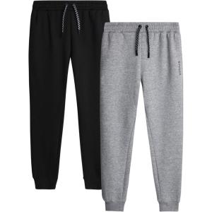 imageSpyder Mens Active Jogger Sweatpants  2 Pack Athletic Fleece Workout Gym Joggers with Pockets and Drawcord Sizes SXXLBlackGrey