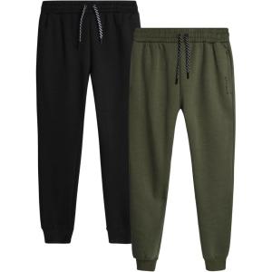 imageSpyder Mens Active Jogger Sweatpants  2 Pack Athletic Fleece Workout Gym Joggers with Pockets and Drawcord Sizes SXXLBlackSage
