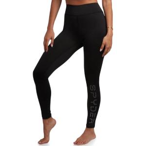imageSpyder Womens Activewear Legging  Poly Span Knit UPF 50 High Waisted Tummy Control Printed Athletic Legging Sizes SXLBlack