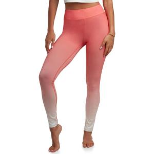 imageSpyder Womens Activewear Legging  Poly Span Knit UPF 50 High Waisted Tummy Control Printed Athletic Legging Sizes SXLPeach Bud