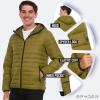 imageSpyder Packable Puffer Jacket Men with Hood Lightweight Winter Jackets for MenGreen