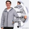 imageSpyder Packable Puffer Jacket Men with Hood Lightweight Winter Jackets for MenPewter