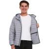 imageSpyder Packable Puffer Jacket Men with Hood Lightweight Winter Jackets for MenPewter