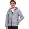 imageSpyder Packable Puffer Jacket Men with Hood Lightweight Winter Jackets for MenPewter