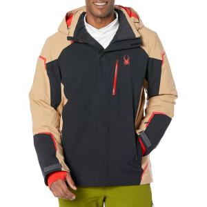 imageSpyder Mens Copper Insulated Ski Snow Hooded JacketBlack Tannin