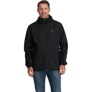 imageSpyder Mens Pitch Shell Packable Windbreaker JacketBlack