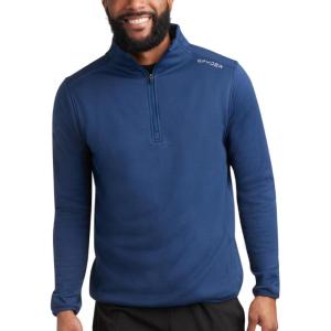 imageSpyder Mens Quarter Zip Pullover Sweatshirt  Athletic Fleece Sweater Quarter Zip Pullover Men  Mock Neck Sweatshirt for MenEstate Blue Zip