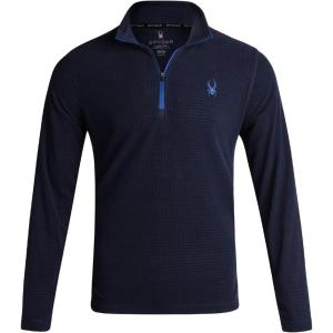 imageSpyder Mens Quarter Zip Pullover Sweatshirt  Athletic Fleece Sweater Quarter Zip Pullover Men  Mock Neck Sweatshirt for MenNavy