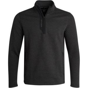 imageSpyder Mens Quarter Zip Pullover Sweatshirt  Grid Fleece Sweater Workout Shirts for Men  Quarter Zip Pullover Men ApparelBlack