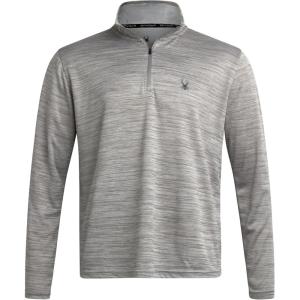 imageSpyder Mens Quarter Zip Pullover Sweatshirt  Moisture Wicking Shirts for Men  14 Zip Pullover Mens Golf Sweaters for MenHeather Grey