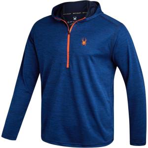 imageSpyder Mens Sweatshirt  Lightweight Athletic Half Zip Pullover Mens Hoodies  UPF 30 Dry Fit Long Sleeve Sun Shirts for MenBlue