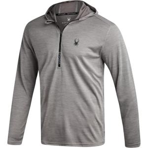 imageSpyder Mens Sweatshirt  Lightweight Athletic Half Zip Pullover Mens Hoodies  UPF 30 Dry Fit Long Sleeve Sun Shirts for MenGrey