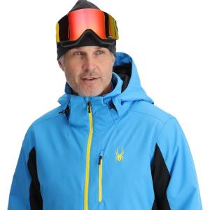 imageSpyder Mens Vertex Insulated Ski Snow Hooded Snow JacketAether Blue