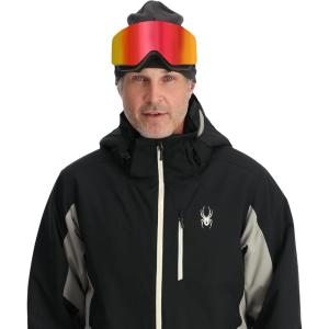 imageSpyder Mens Vertex Insulated Ski Snow Hooded Snow JacketBlack Gray  White