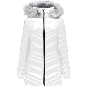 imageSpyder Womens Timeless Long Down Faux Fur OvercoatWhite