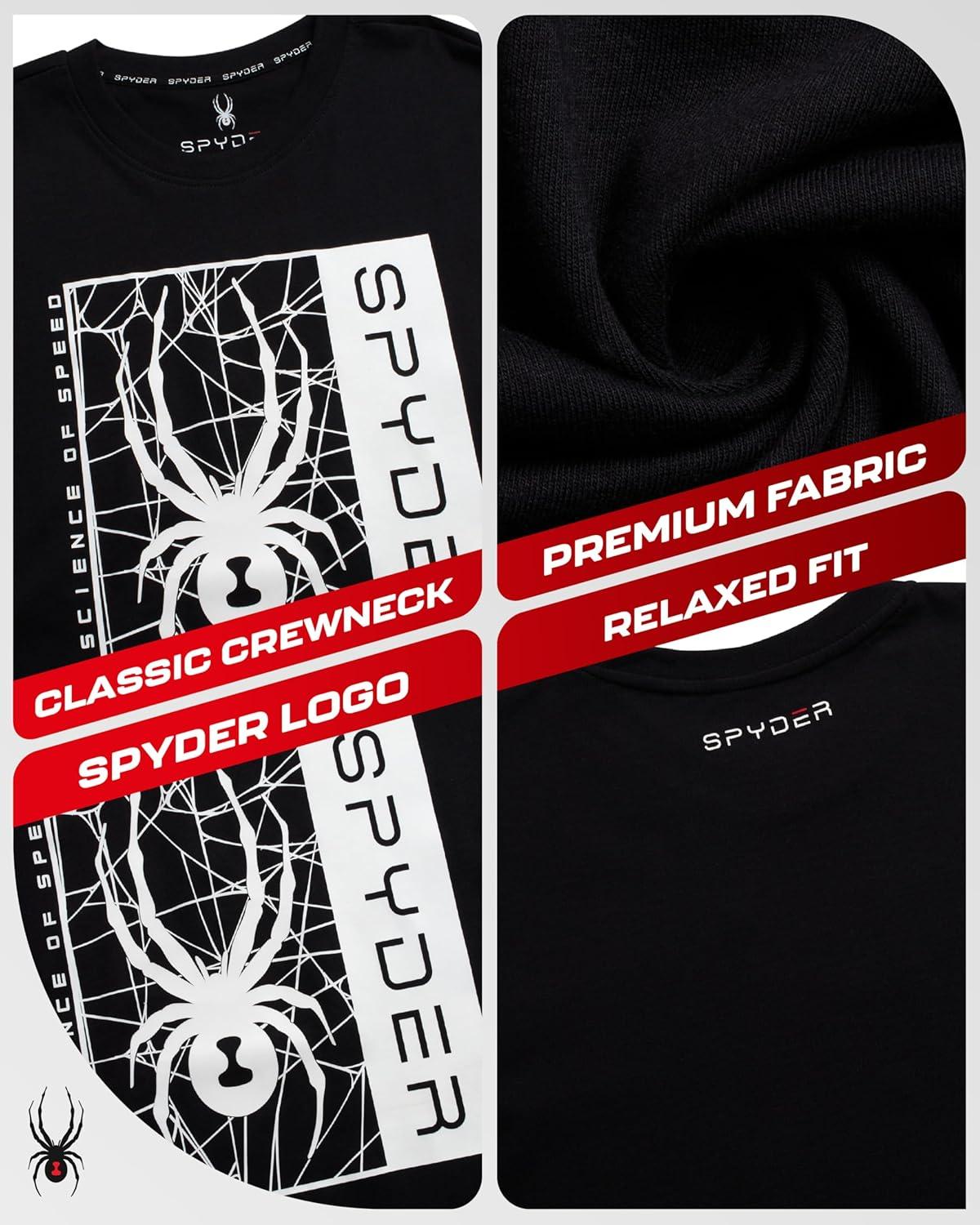 imageSpyder Mens Graphic TShirts  Soft Cotton Blend Classic Crewneck Short Sleeve Shirts for Men Casual Shirts for Daily WearBlack
