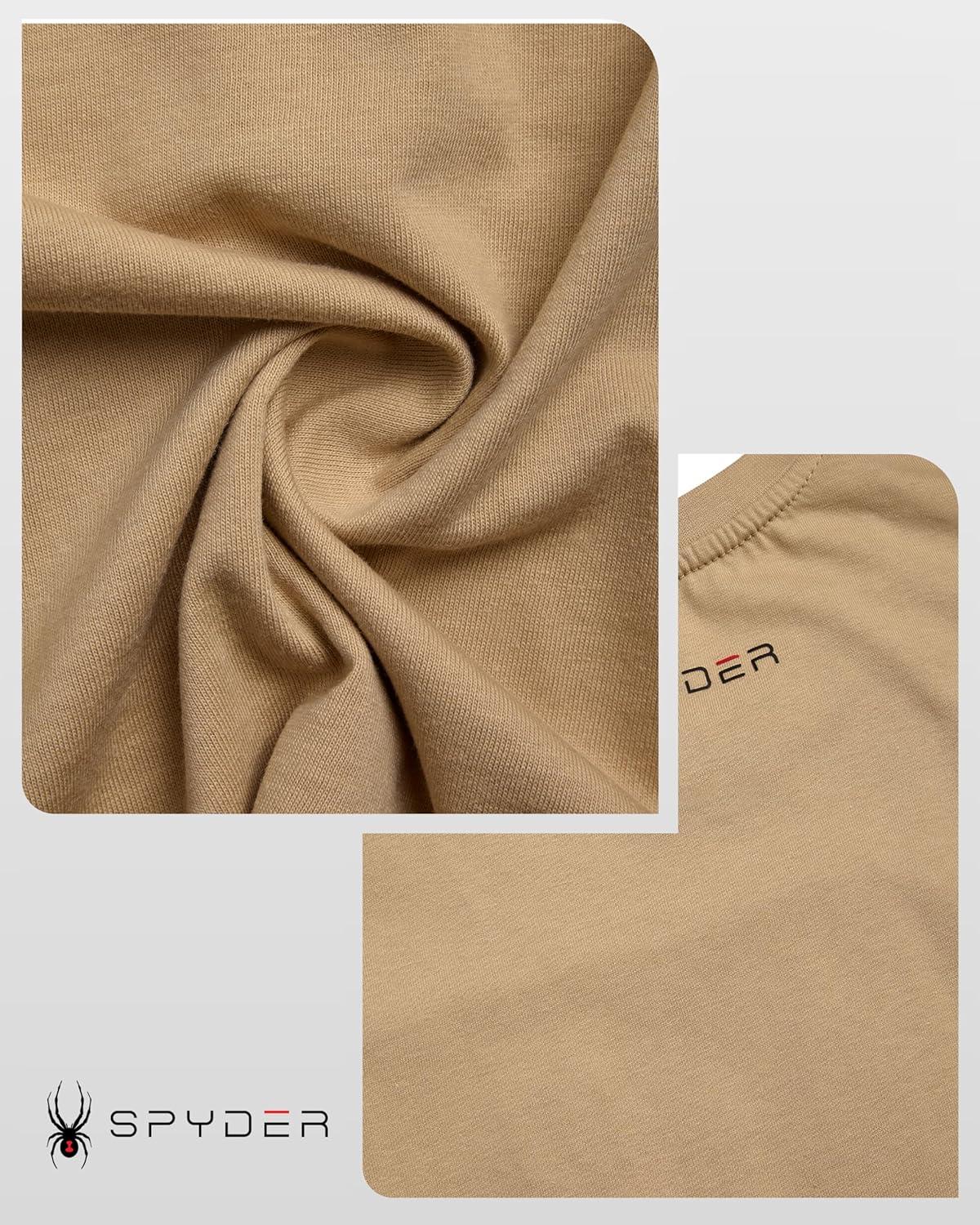 imageSpyder Mens Graphic TShirts  Soft Cotton Blend Classic Crewneck Short Sleeve Shirts for Men Casual Shirts for Daily WearSand Logo
