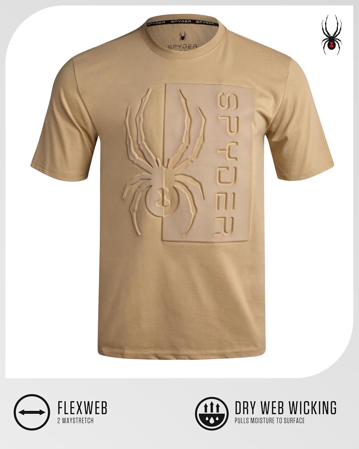 imageSpyder Mens Graphic TShirts  Soft Cotton Blend Classic Crewneck Short Sleeve Shirts for Men Casual Shirts for Daily WearSand Logo