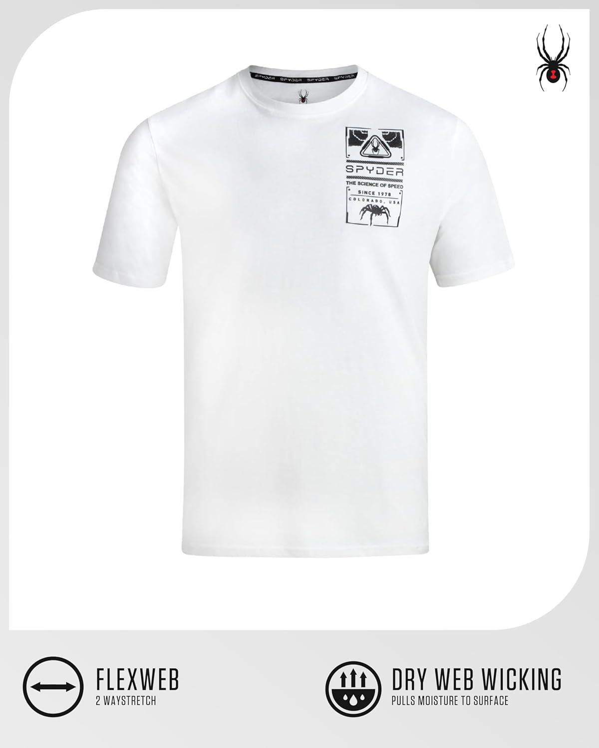 imageSpyder Mens Graphic TShirts  Soft Cotton Blend Classic Crewneck Short Sleeve Shirts for Men Casual Shirts for Daily WearWhite