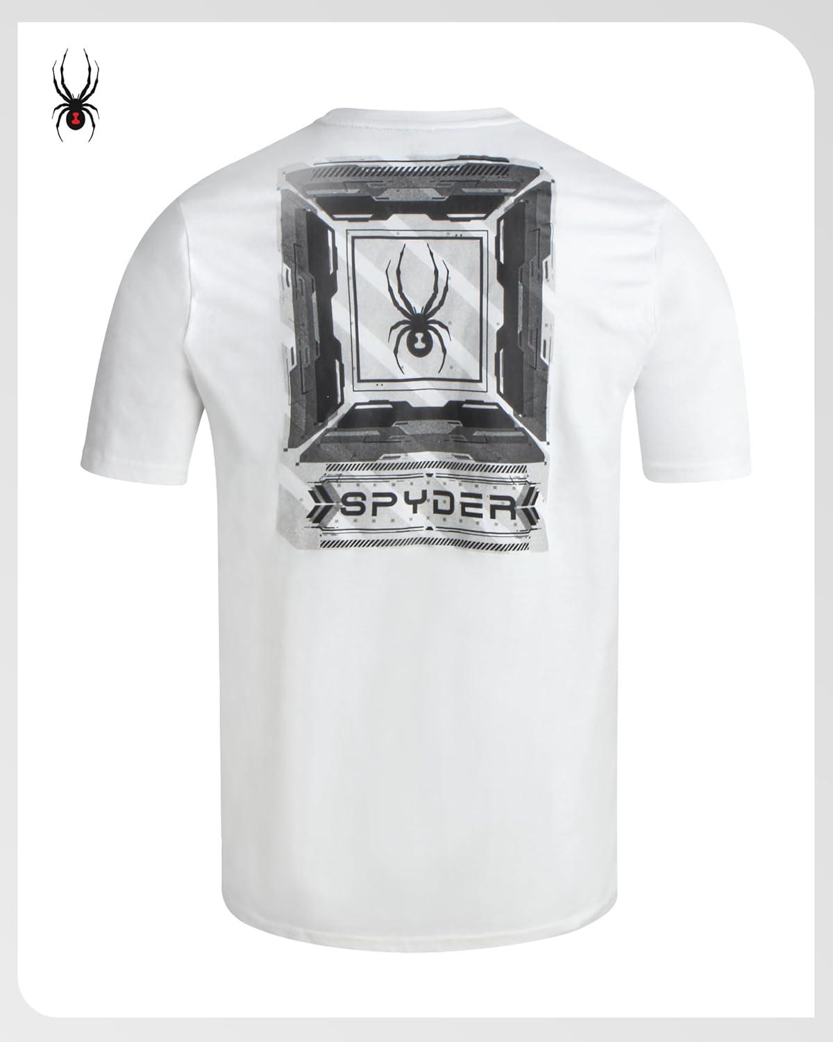 imageSpyder Mens Graphic TShirts  Soft Cotton Blend Classic Crewneck Short Sleeve Shirts for Men Casual Shirts for Daily WearWhite