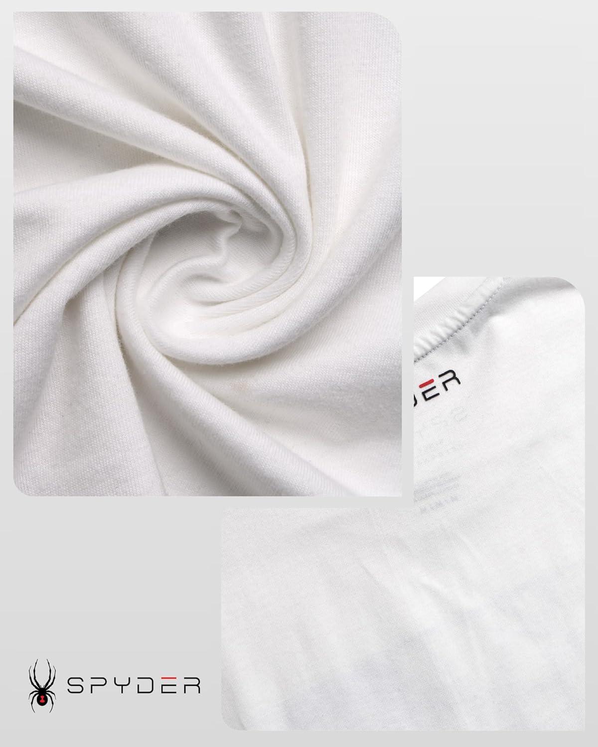 imageSpyder Mens Graphic TShirts  Soft Cotton Blend Classic Crewneck Short Sleeve Shirts for Men Casual Shirts for Daily WearWhite Spyder
