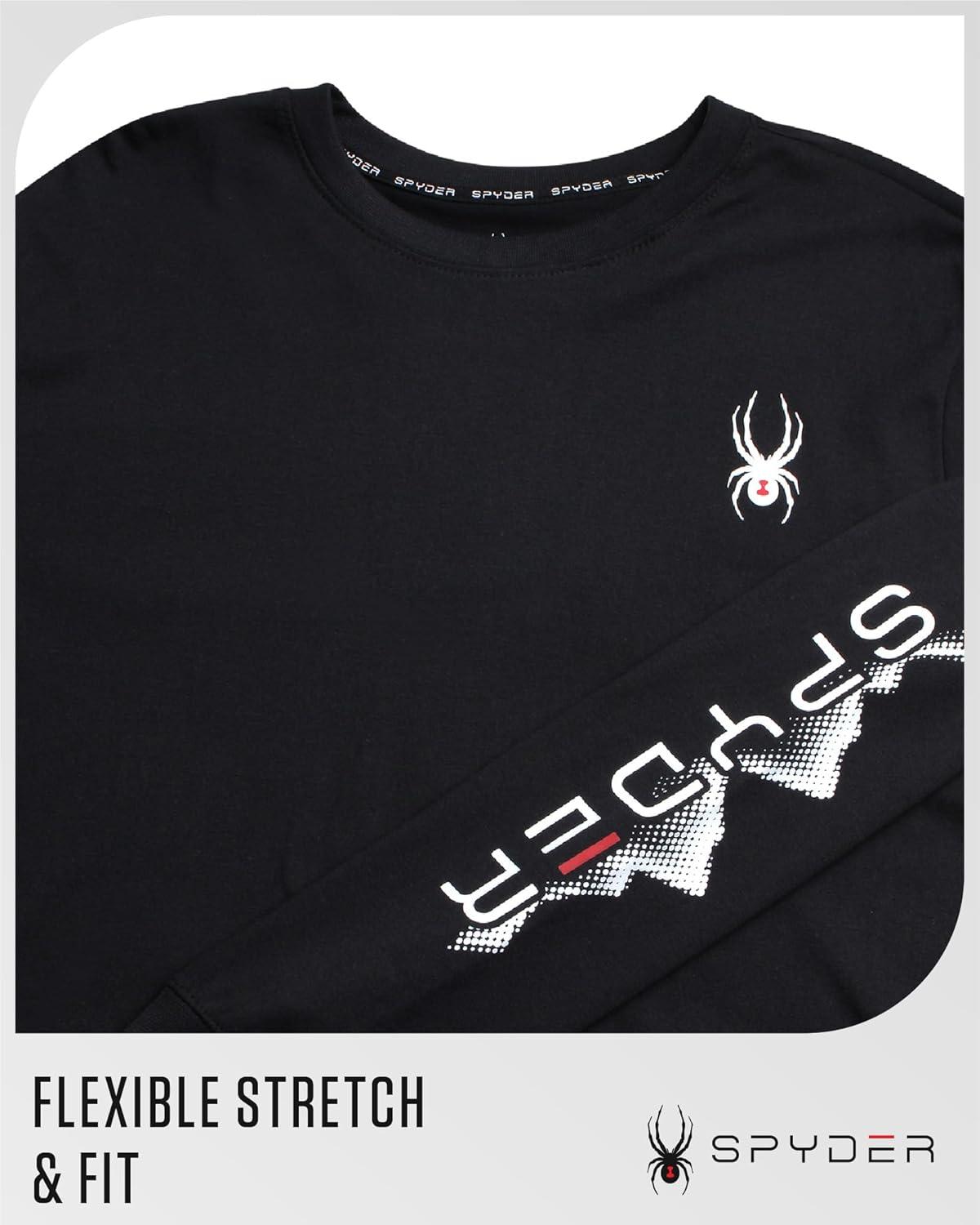 imageSpyder Mens Long Sleeve Tee Shirts  Mountain Top Printed Crewneck Graphic Tee  Casual Long Sleeve Shirts for Men SXXLBlack