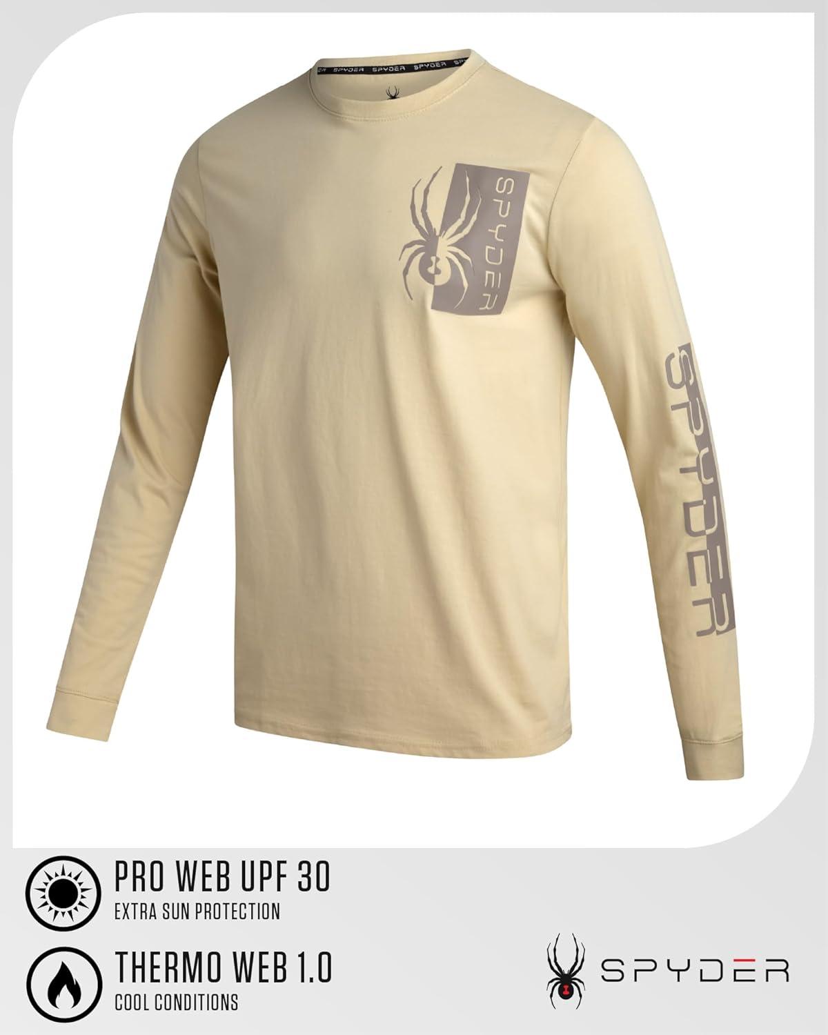 imageSpyder Mens Long Sleeve Tee Shirts  Mountain Top Printed Crewneck Graphic Tee  Casual Long Sleeve Shirts for Men SXXLCloud Logo
