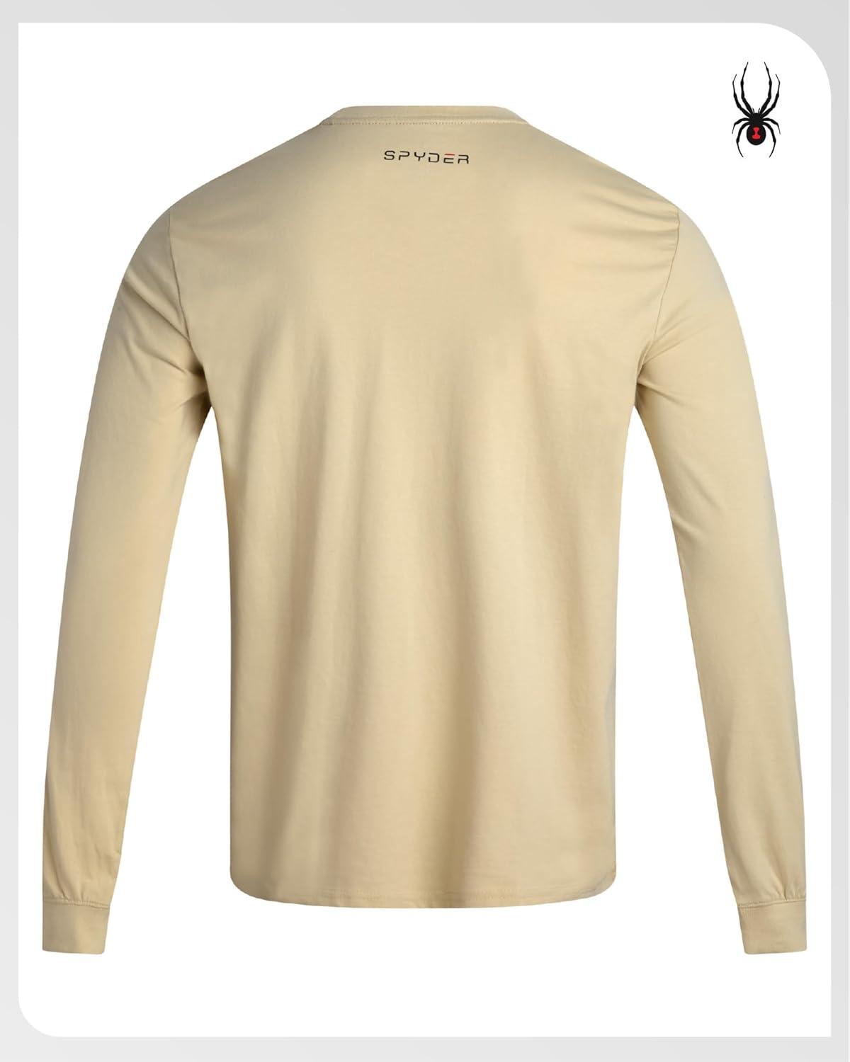 imageSpyder Mens Long Sleeve Tee Shirts  Mountain Top Printed Crewneck Graphic Tee  Casual Long Sleeve Shirts for Men SXXLCloud Logo