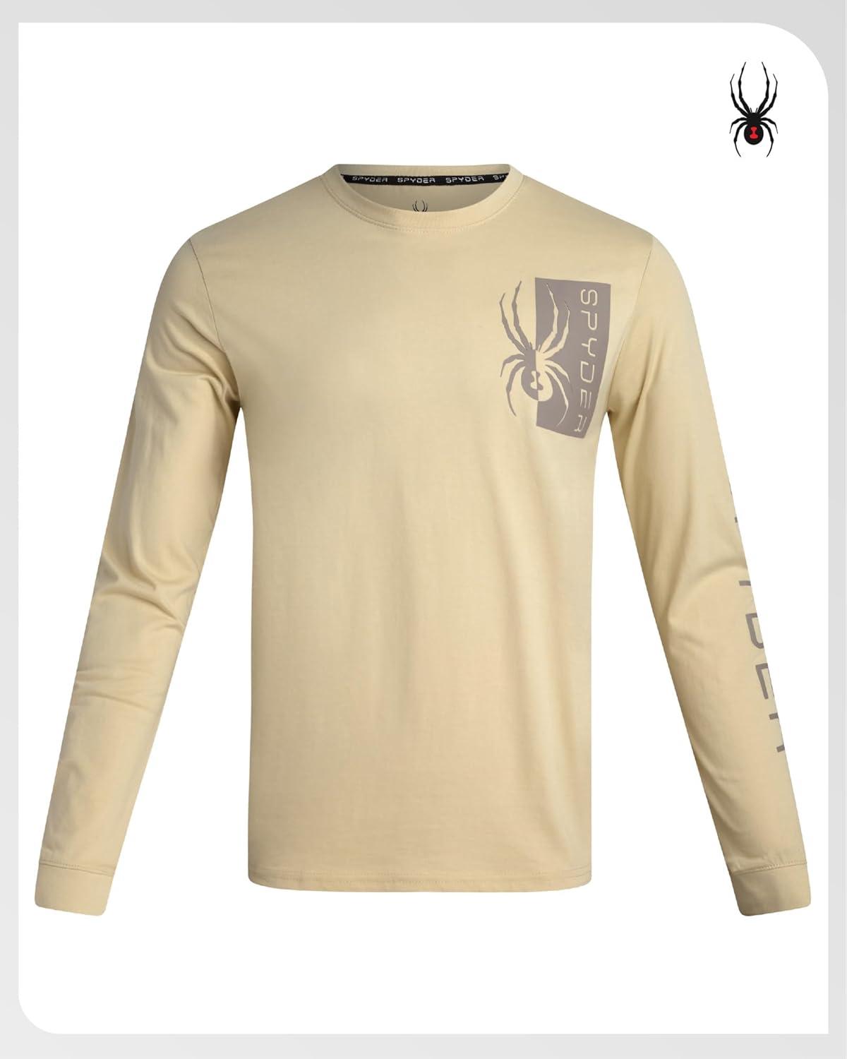 imageSpyder Mens Long Sleeve Tee Shirts  Mountain Top Printed Crewneck Graphic Tee  Casual Long Sleeve Shirts for Men SXXLCloud Logo