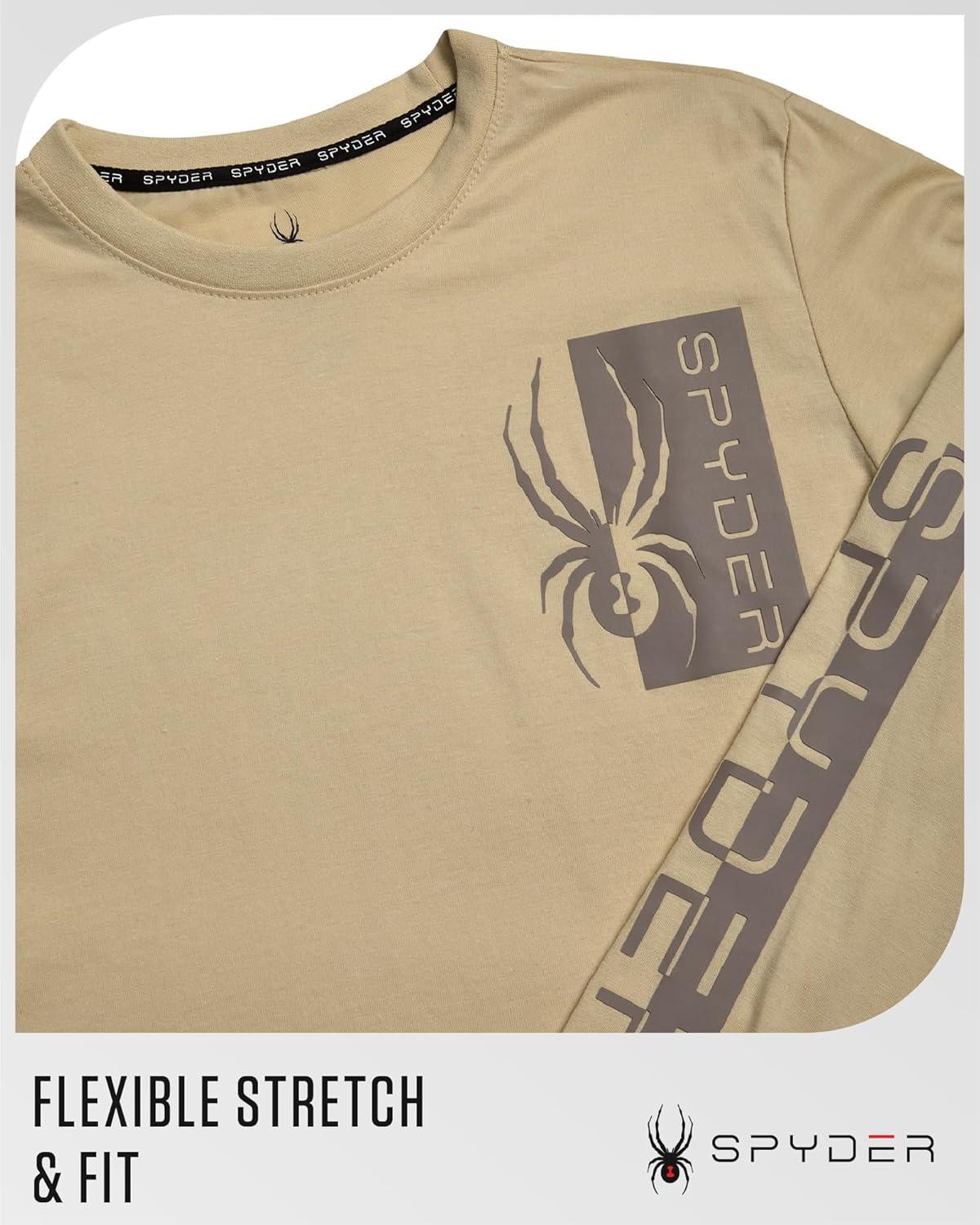 imageSpyder Mens Long Sleeve Tee Shirts  Mountain Top Printed Crewneck Graphic Tee  Casual Long Sleeve Shirts for Men SXXLCloud Logo