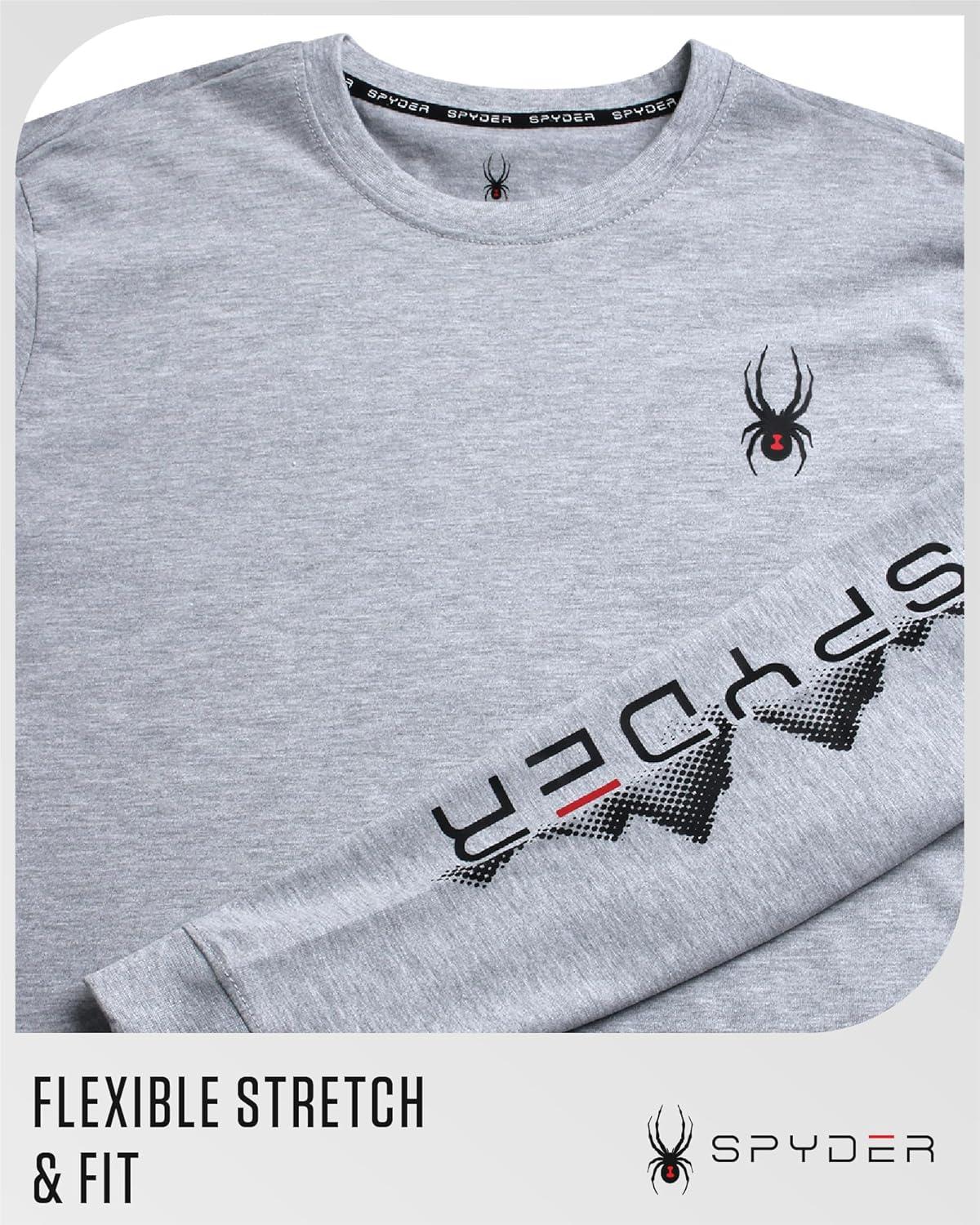 imageSpyder Mens Long Sleeve Tee Shirts  Mountain Top Printed Crewneck Graphic Tee  Casual Long Sleeve Shirts for Men SXXLGrey Heather