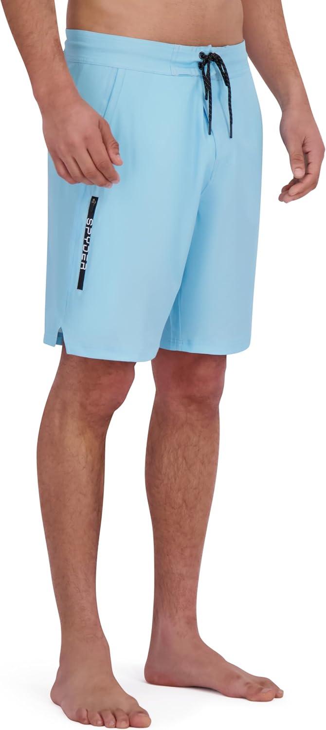 imageSpyder Mens Swim Trunks Stretch QuickDry 9 Inseam Board Shorts UPF Pockets Brief LinerOld Goa