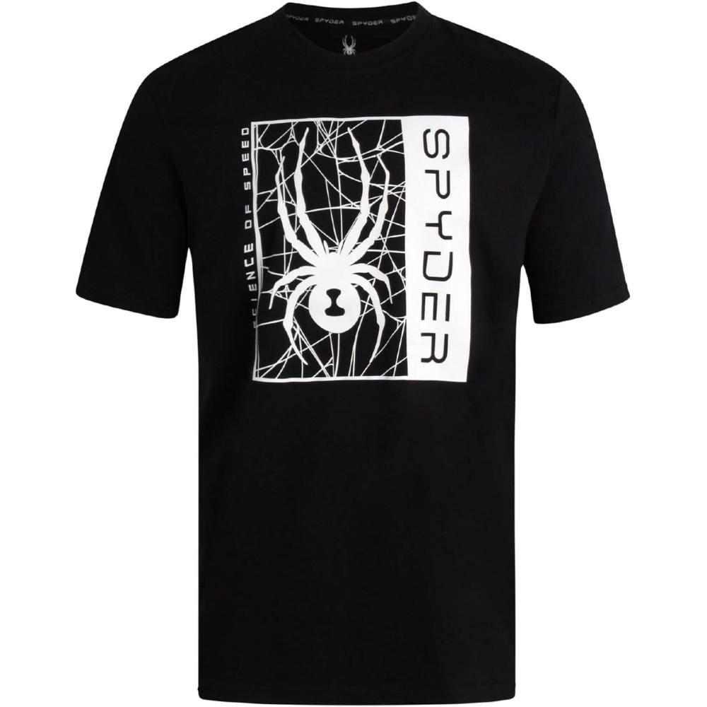 imageSpyder Mens Graphic TShirts  Soft Cotton Blend Classic Crewneck Short Sleeve Shirts for Men Casual Shirts for Daily WearBlack