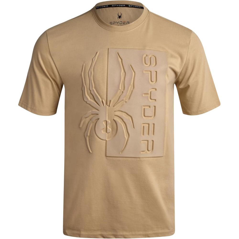 imageSpyder Mens Graphic TShirts  Soft Cotton Blend Classic Crewneck Short Sleeve Shirts for Men Casual Shirts for Daily WearSand Logo