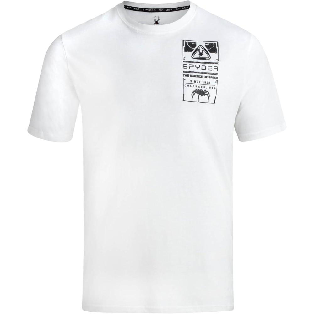 imageSpyder Mens Graphic TShirts  Soft Cotton Blend Classic Crewneck Short Sleeve Shirts for Men Casual Shirts for Daily WearWhite