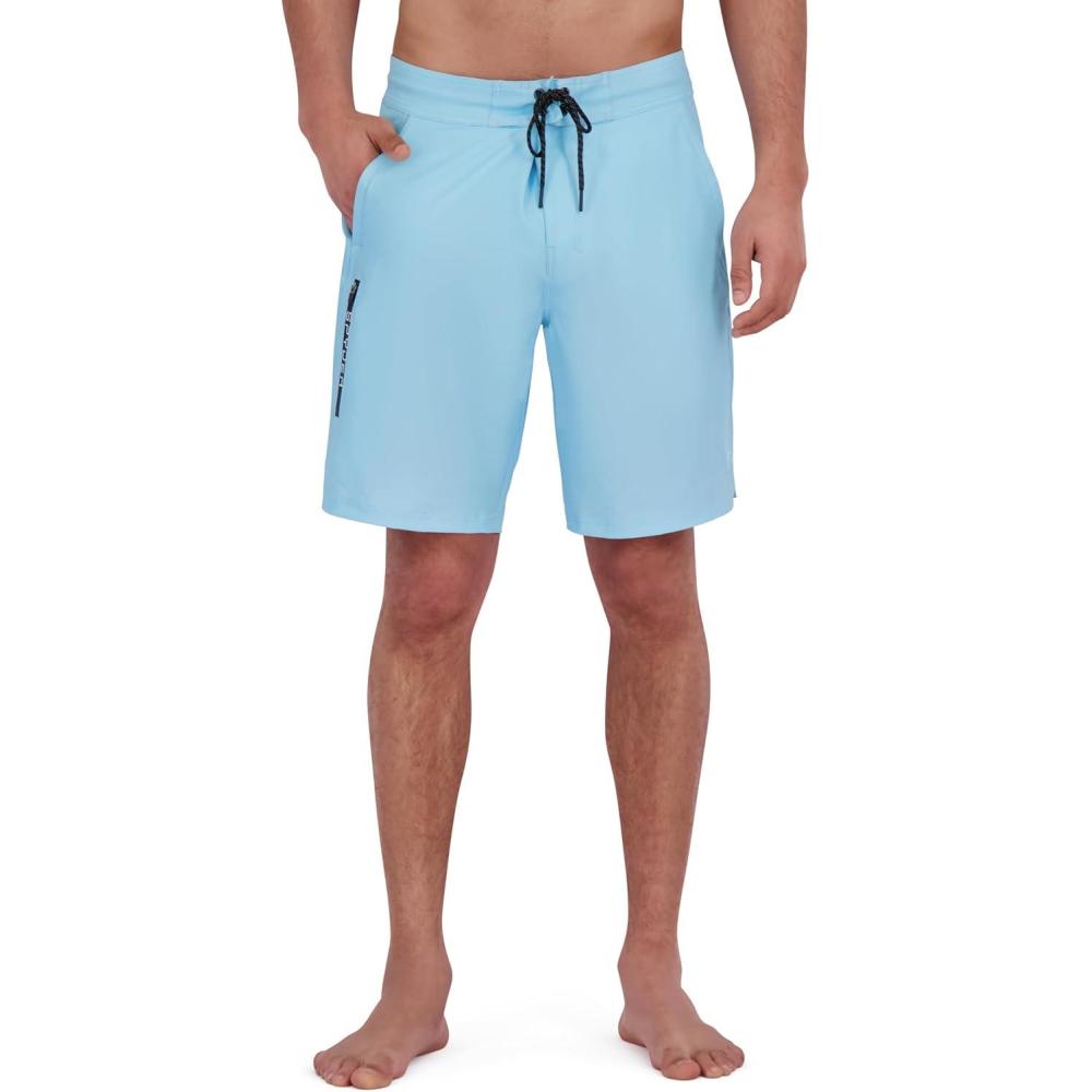 imageSpyder Mens Swim Trunks Stretch QuickDry 9 Inseam Board Shorts UPF Pockets Brief LinerOld Goa