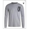 imageSpyder Mens Long Sleeve Tee Shirts  Mountain Top Printed Crewneck Graphic Tee  Casual Long Sleeve Shirts for Men SXXLHeather Grey Logo