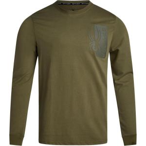 imageSpyder Mens Long Sleeve Tee Shirts  Mountain Top Printed Crewneck Graphic Tee  Casual Long Sleeve Shirts for Men SXXLSage Logo