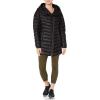 imageSpyder Womens Timeless Long Down Jacket  Paneled Puffy Lightweight Hooded Full ZipBlack