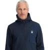 imageSpyder mens Bandit Hooded Zip Ski Mid Layer Sweater JacketTrue Navy