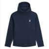 imageSpyder mens Bandit Hooded Zip Ski Mid Layer Sweater JacketTrue Navy