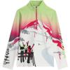 imageSpyder Girls Sunset 12 Zip Long Sleeve TNeckLime Ice