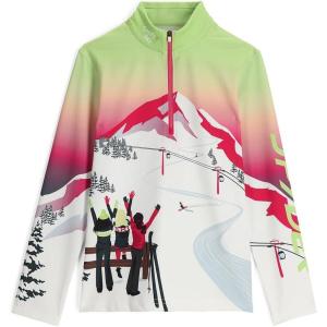 imageSpyder Girls Sunset 12 Zip Long Sleeve TNeckLime Ice