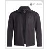 imageSpyder Mens Fleece Jacket  Polar Fleece Suede Mens Jacket Lightweight UPF 30 Athletic Zip Up 2 Way Stretch Coat for MenBlack