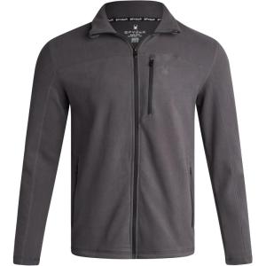 imageSpyder Mens Fleece Jacket  Polar Fleece Suede Mens Jacket Lightweight UPF 30 Athletic Zip Up 2 Way Stretch Coat for MenHeather Grey