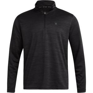 imageSpyder Mens Quarter Zip Pullover  Quick Dry Athletic Mens Long Sleeve Workout Shirts Lightweight Gym Golf PulloversHeather Black