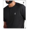 imageSpyder Mens Henley Shirt  Lightweight Quick Dry Moisture Wicking Short Sleeve Athletic Performance Shirts for MenBlack