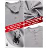 imageSpyder Mens Henley Shirt  Lightweight Quick Dry Moisture Wicking Short Sleeve Athletic Performance Shirts for MenPewter