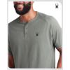 imageSpyder Mens Henley Shirt  Lightweight Quick Dry Moisture Wicking Short Sleeve Athletic Performance Shirts for MenSpruce Green